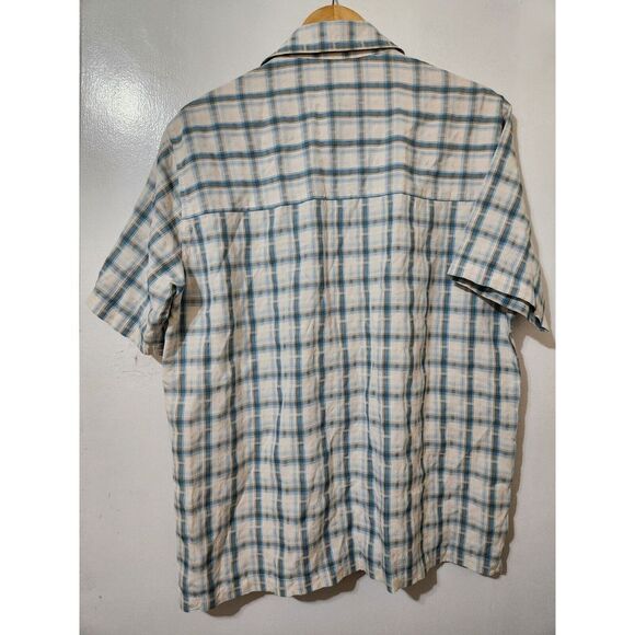 Woolrich Shirt Mens L Seersucker Performance Modal Blend Fishing Short Sleeve - Picture 4 of 6